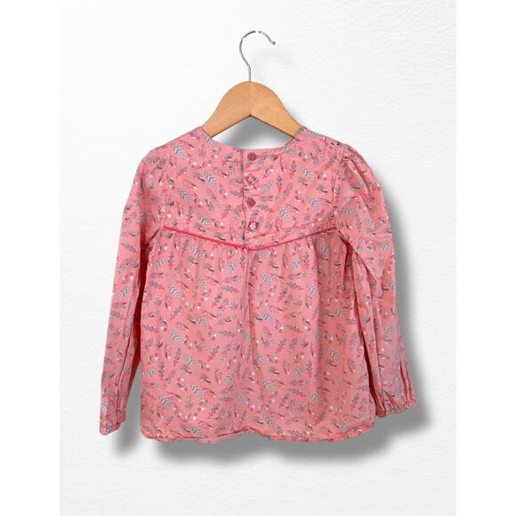 Sergent Major Feather Print Blouse, Size 6 - Picture 2 of 5